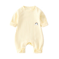 Load image into Gallery viewer, Baby Unisex Rainbow Embroidered Jumpsuits Wholesale 23011321
