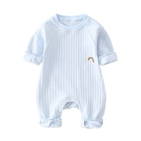 Load image into Gallery viewer, Baby Unisex Rainbow Embroidered Jumpsuits Wholesale 23011321
