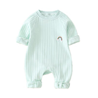 Load image into Gallery viewer, Baby Unisex Rainbow Embroidered Jumpsuits Wholesale 23011321
