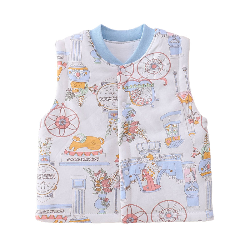 Baby Unisex Animals Cartoon Print Vests Waistcoats Wholesale 230113235