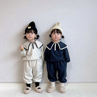 Load image into Gallery viewer, 2 Pieces Set Baby Kid Unisex Color-blocking Tops And Solid Color Pants Wholesale 230113240
