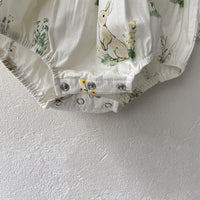 Load image into Gallery viewer, Baby Girls Flower Animals Print Rompers Wholesale 230113254
