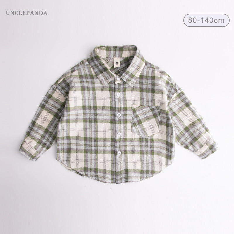 Baby Kid Boys Checked Shirts Wholesale 230113283