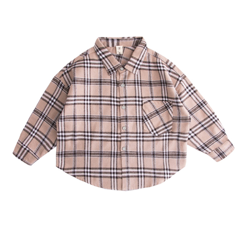 Baby Kid Boys Checked Shirts Wholesale 230113286