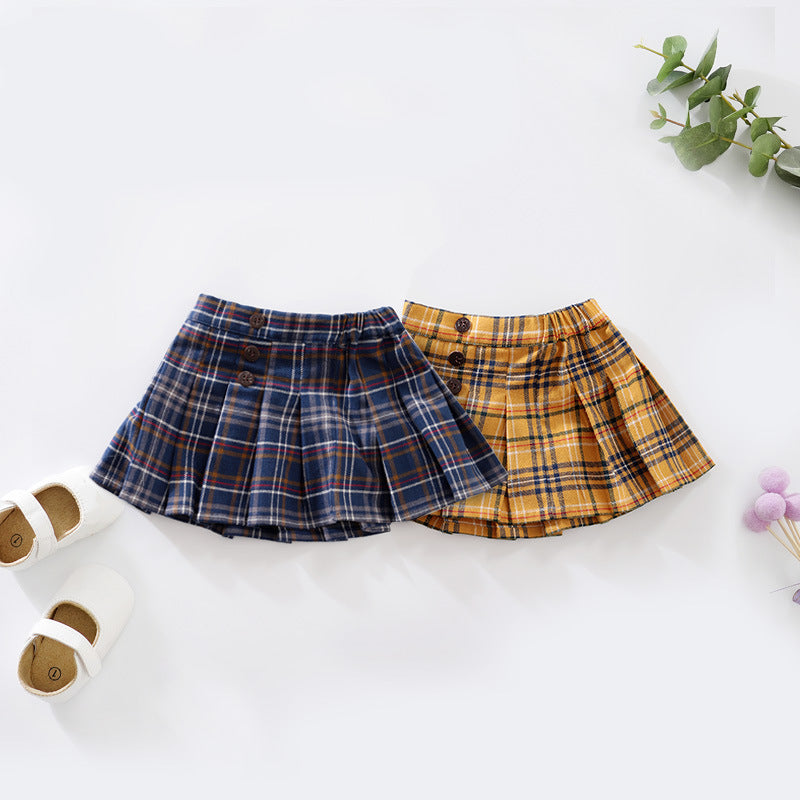 Baby Kid Girls Checked Skirts Wholesale 230113296