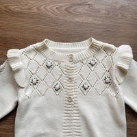 Load image into Gallery viewer, Baby Girls Flower Embroidered Cardigan Wholesale 230113326

