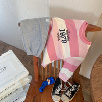 Load image into Gallery viewer, Baby Kid Girls Striped Letters Tops Wholesale 230113384
