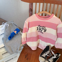 Load image into Gallery viewer, Baby Kid Girls Striped Letters Tops Wholesale 230113384
