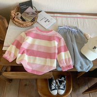 Load image into Gallery viewer, Baby Kid Girls Striped Letters Tops Wholesale 230113384
