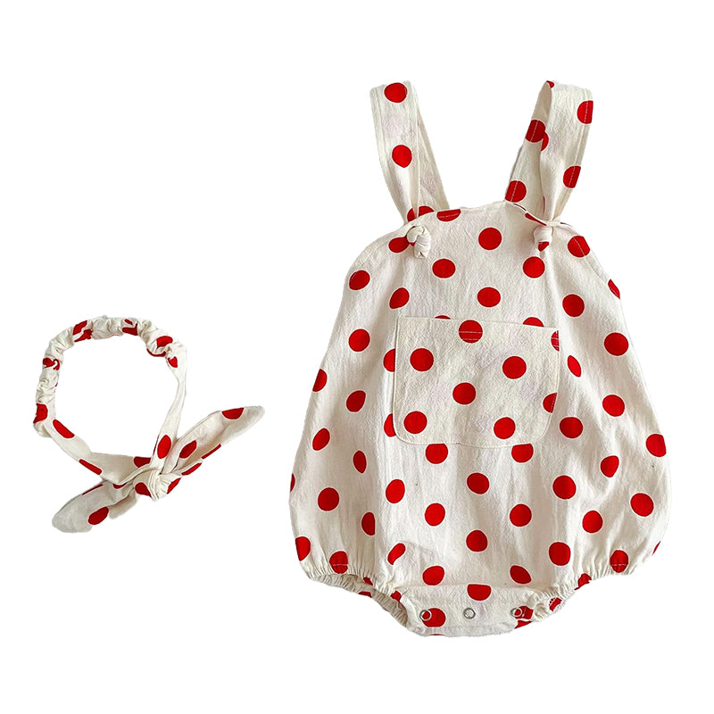 Baby Girls Polka dots Rompers Wholesale 230113421