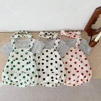 Load image into Gallery viewer, Baby Girls Polka dots Rompers Wholesale 230113421
