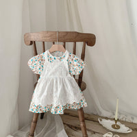Load image into Gallery viewer, Baby Girls Flower Print Dresses Wholesale 230113422
