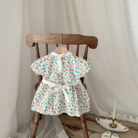 Load image into Gallery viewer, Baby Girls Flower Print Dresses Wholesale 230113422
