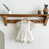 Load image into Gallery viewer, Baby Girls Flower Print Dresses Wholesale 230113422
