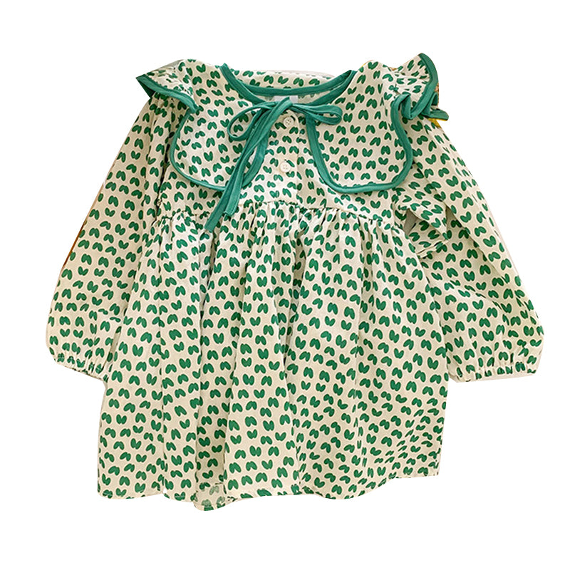 Baby Kid Girls Flower Print Dresses Wholesale 23011376