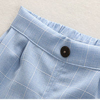 Load image into Gallery viewer, 2 Pieces Set Baby Kid Boys Dressy Checked Bow Shirts And Pants Suits Wholesale 23011404
