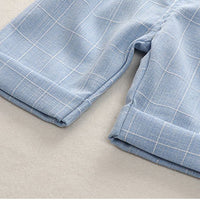 Load image into Gallery viewer, 2 Pieces Set Baby Kid Boys Dressy Checked Bow Shirts And Pants Suits Wholesale 23011404
