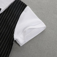 Load image into Gallery viewer, 2 Pieces Set Baby Kid Boys Dressy Striped Bow Shirts And Pants Suits Wholesale 23011405
