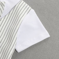 Load image into Gallery viewer, 2 Pieces Set Baby Kid Boys Dressy Striped Bow Shirts And Pants Suits Wholesale 23011405
