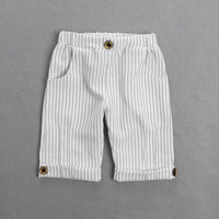Load image into Gallery viewer, 2 Pieces Set Baby Kid Boys Dressy Striped Bow Shirts And Pants Suits Wholesale 23011405
