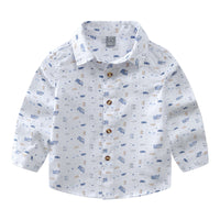 Load image into Gallery viewer, Baby Kid Boys Car Cartoon Print Shirts Wholesale 23011410
