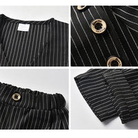 Load image into Gallery viewer, 3 Pieces Set Baby Kid Boys Dressy Solid Color Bow Shirts Striped Vests Waistcoats And Trousers Wholesale 230114106
