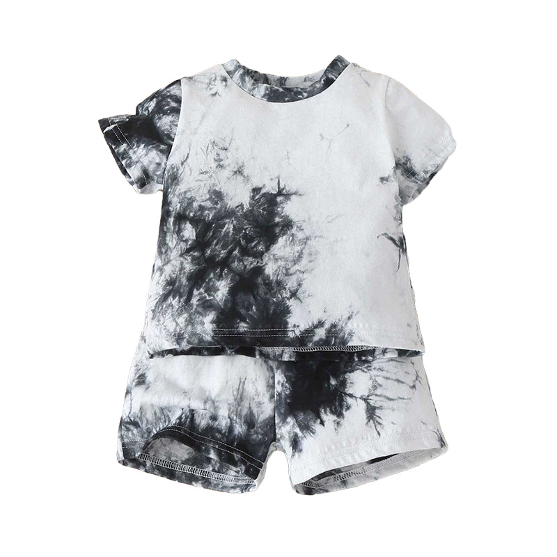 2 Pieces Set Baby Boys Tie Dye T-Shirts And Shorts Wholesale 230114119