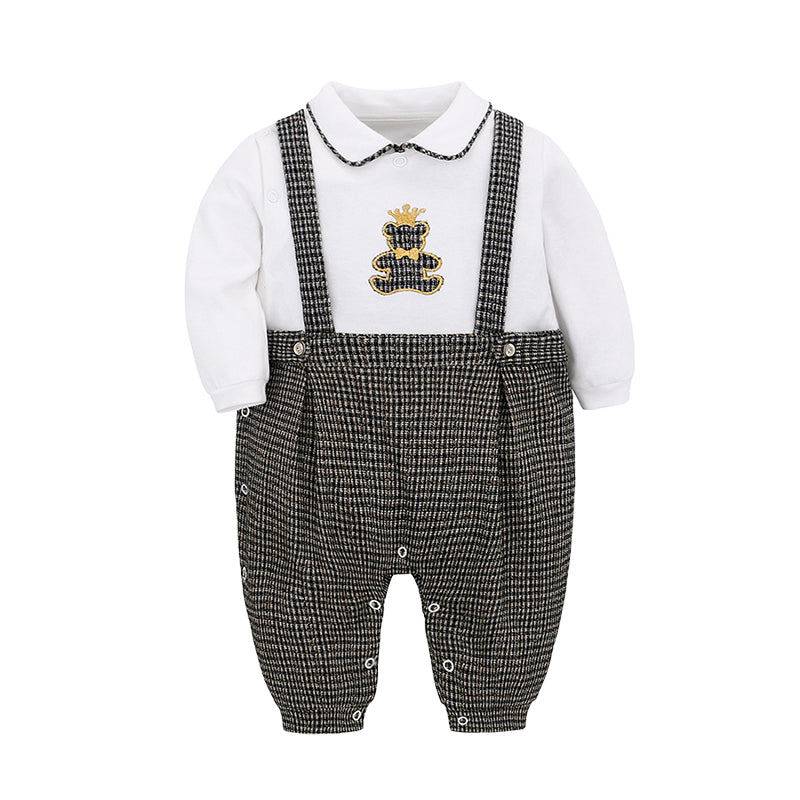 Baby Boys Color-blocking Cartoon Jumpsuits Wholesale 230114122