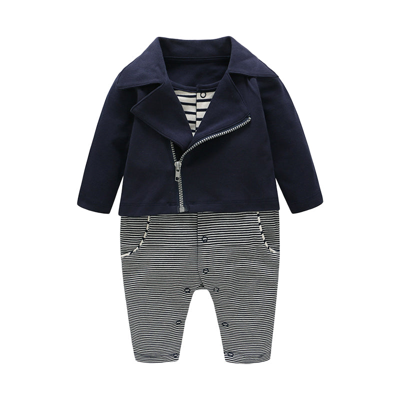 Baby Boys Striped Jumpsuits Wholesale 23011413