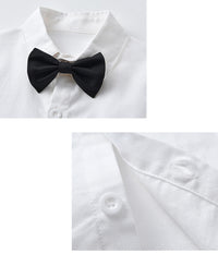 Load image into Gallery viewer, 3 Pieces Set Baby Kid Boys Birthday Party Solid Color Bow Shirts Vests Waistcoats And Jumpsuits Wholesale 230114130
