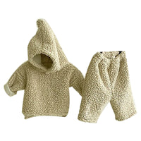 Load image into Gallery viewer, 2 Pieces Set Baby Unisex Solid Color Hoodies Sweatshirts And Pants Wholesale 230114132
