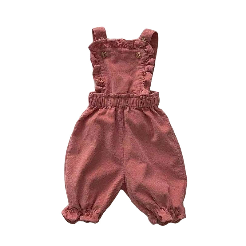 Baby Girls Solid Color Jumpsuits Wholesale 230114149