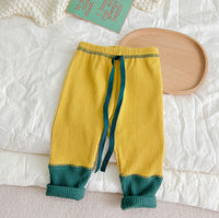 Load image into Gallery viewer, Baby Unisex Color-blocking Muslin&amp;Ribbed Pants Wholesale 230114156
