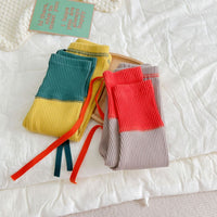 Load image into Gallery viewer, Baby Unisex Color-blocking Muslin&amp;Ribbed Pants Wholesale 230114156
