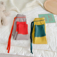 Load image into Gallery viewer, Baby Unisex Color-blocking Muslin&amp;Ribbed Pants Wholesale 230114156
