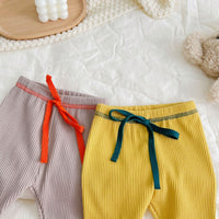 Load image into Gallery viewer, Baby Unisex Color-blocking Muslin&amp;Ribbed Pants Wholesale 230114156
