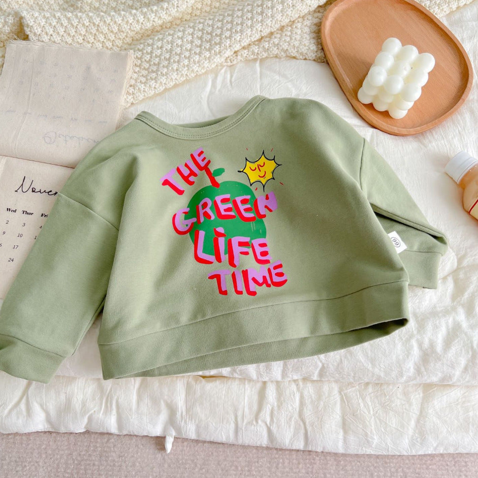 Baby Unisex Letters Cartoon Print Hoodies Sweatshirts Wholesale 230114161