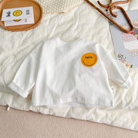 Load image into Gallery viewer, Baby Unisex Striped Letters Expression Print Tops Wholesale 230114170
