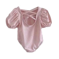 Load image into Gallery viewer, Baby Girls Solid Color Flower Print Beach Rompers Swimwears Wholesale 230114178
