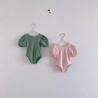 Load image into Gallery viewer, Baby Girls Solid Color Flower Print Beach Rompers Swimwears Wholesale 230114178
