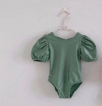 Load image into Gallery viewer, Baby Girls Solid Color Flower Print Beach Rompers Swimwears Wholesale 230114178
