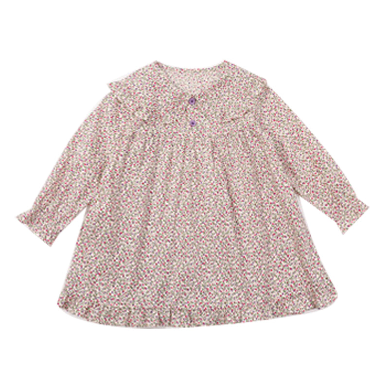 Baby Kid Girls Flower Print Dresses Wholesale 230114187