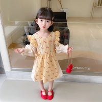 Load image into Gallery viewer, Baby Kid Girls Flower Checked Dresses Wholesale 230114188
