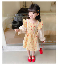 Load image into Gallery viewer, Baby Kid Girls Flower Checked Dresses Wholesale 230114188
