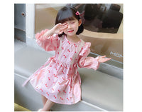 Load image into Gallery viewer, Baby Kid Girls Flower Checked Dresses Wholesale 230114188

