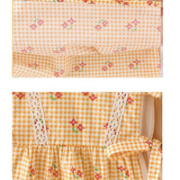 Load image into Gallery viewer, Baby Kid Girls Flower Checked Dresses Wholesale 230114188
