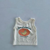 Load image into Gallery viewer, 2 Pieces Set Baby Unisex Letters Fruit Tank Tops And Solid Color Shorts Wholesale 230114189
