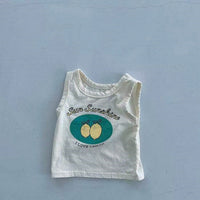 Load image into Gallery viewer, 2 Pieces Set Baby Unisex Letters Fruit Tank Tops And Solid Color Shorts Wholesale 230114189
