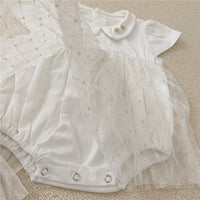 Load image into Gallery viewer, Baby Girls Flower Embroidered Rompers Wholesale 230114207
