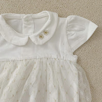 Load image into Gallery viewer, Baby Girls Flower Embroidered Rompers Wholesale 230114207
